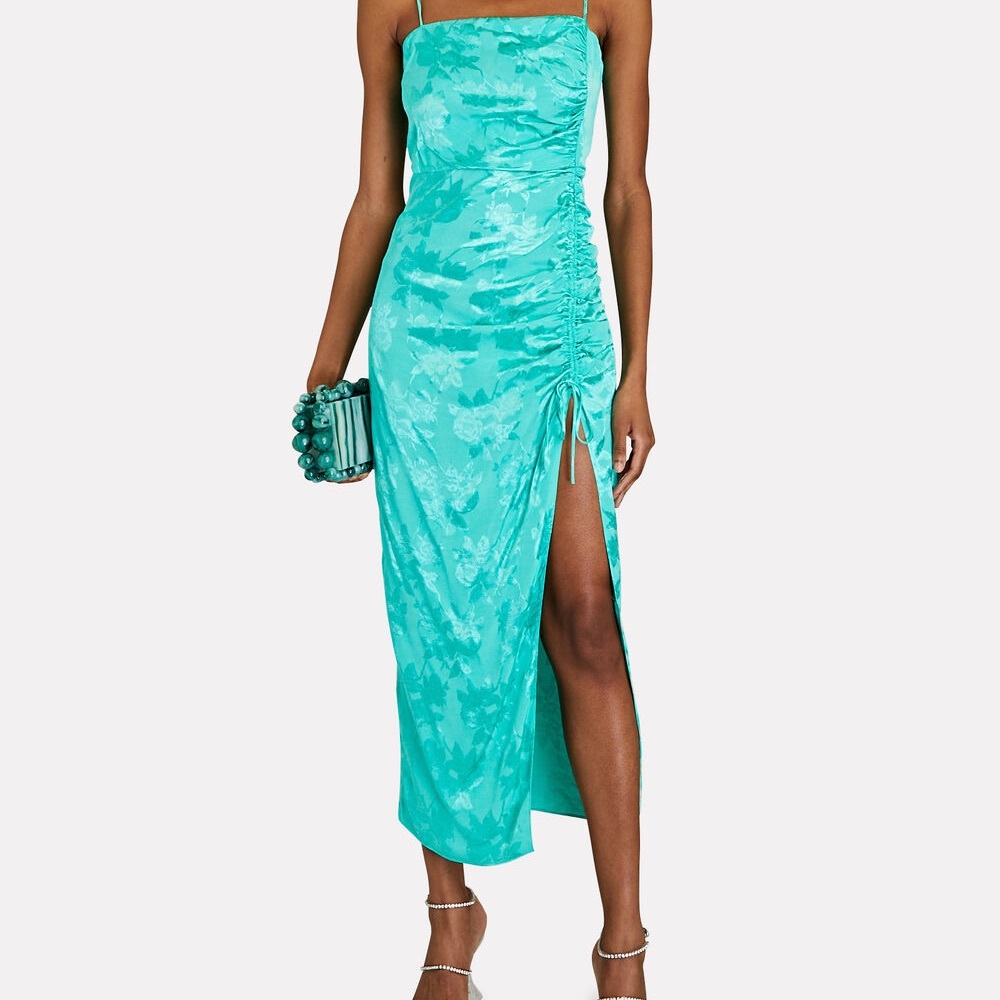 Saylor teal midi dress